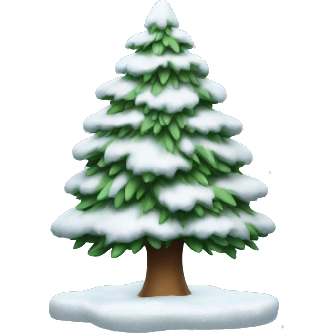snowy christmas tree emoji