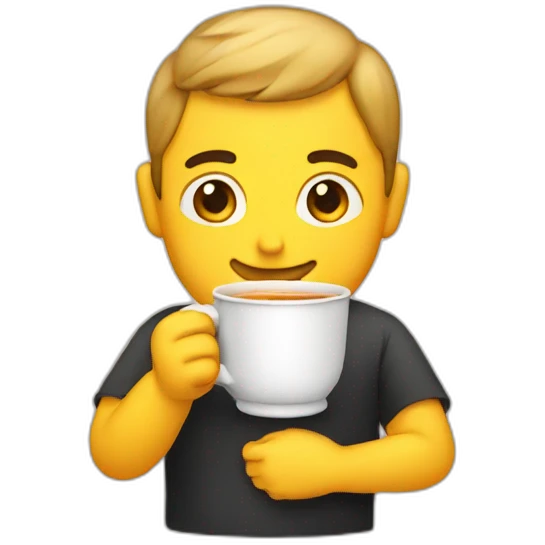 someone holding a cup of soup emoji