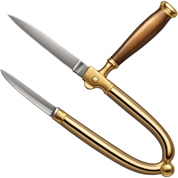 gold barber straight razor emoji