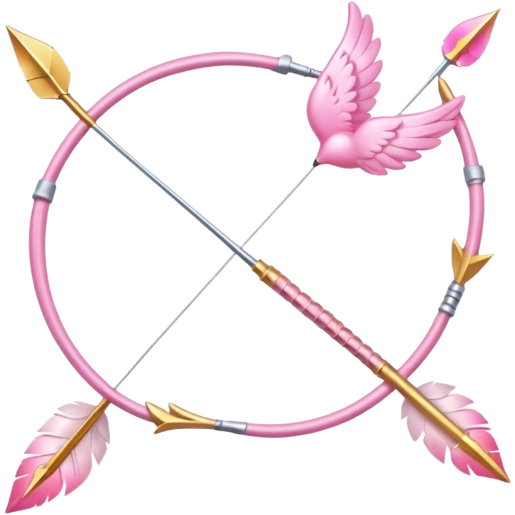 Soft pink angelical bow and arrow emoji
