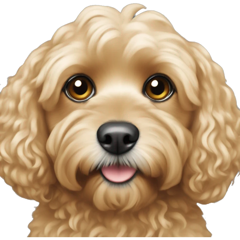 Blonde cavapoo emoji