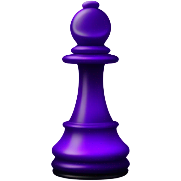 a glowing purple black chess pawn emoji