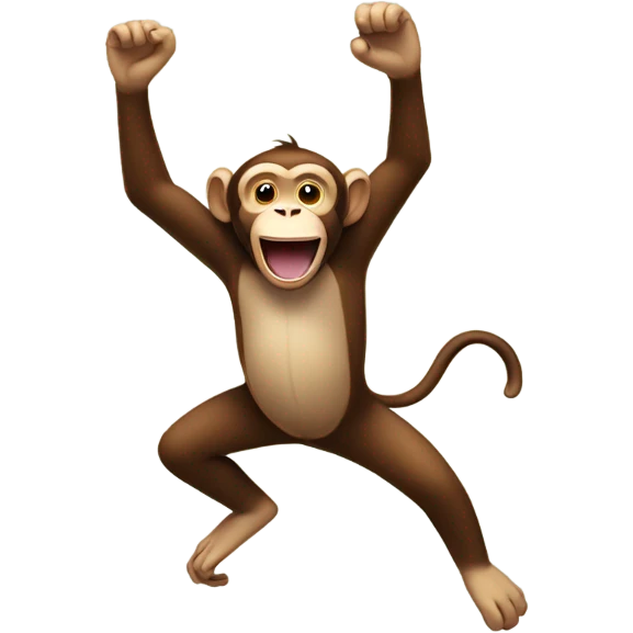 monkey waving whilst dancing emoji