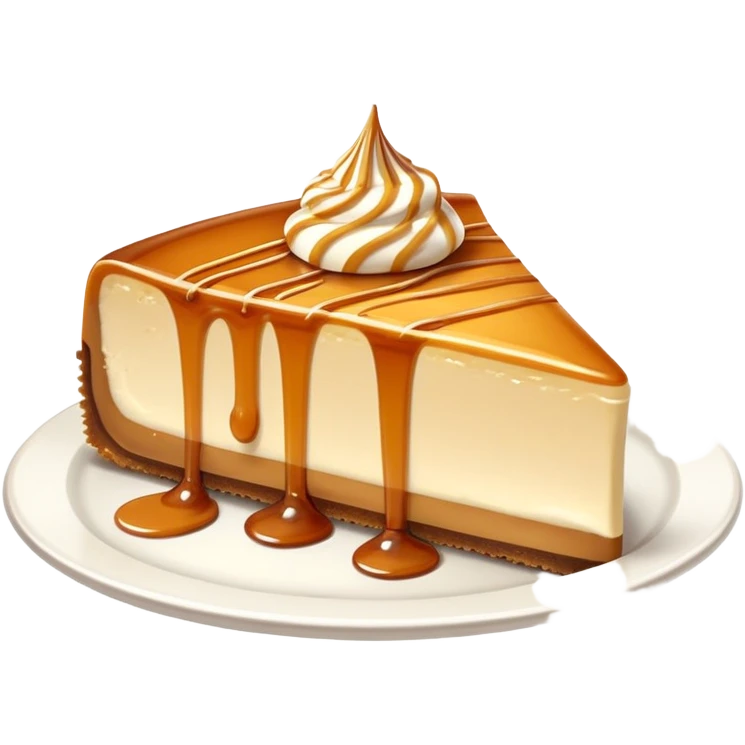 Salted caramel cheesecake slice  emoji