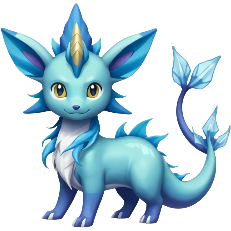 Suicune-Aurorus-Vaporeon-Meganium-fusion (full body) emoji