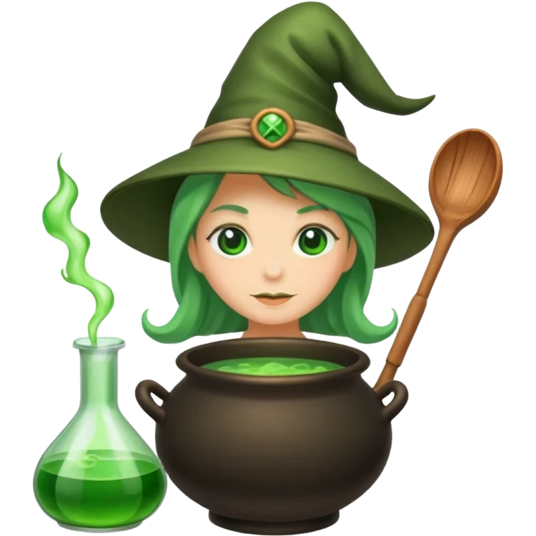 green witch cooking potion emoji