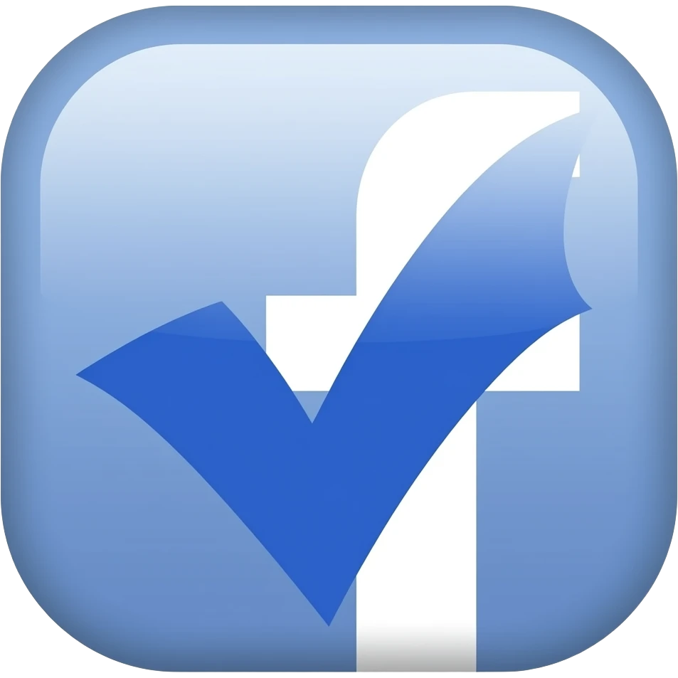 Blue tick Facebook verification emoji