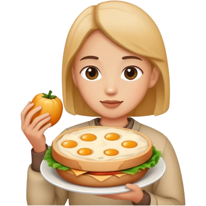 Person holding food emoji