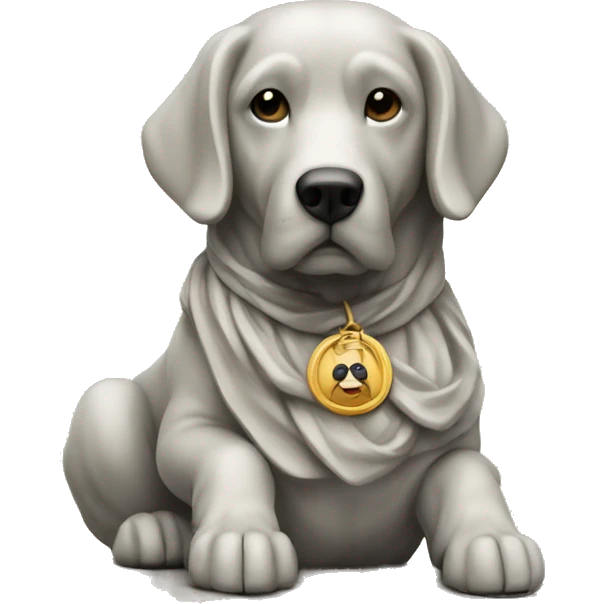 Estatua de libertad con un perro emoji