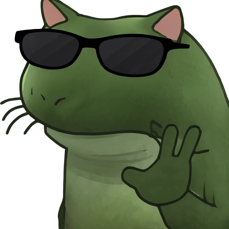 Cat with sunglasses emoji
