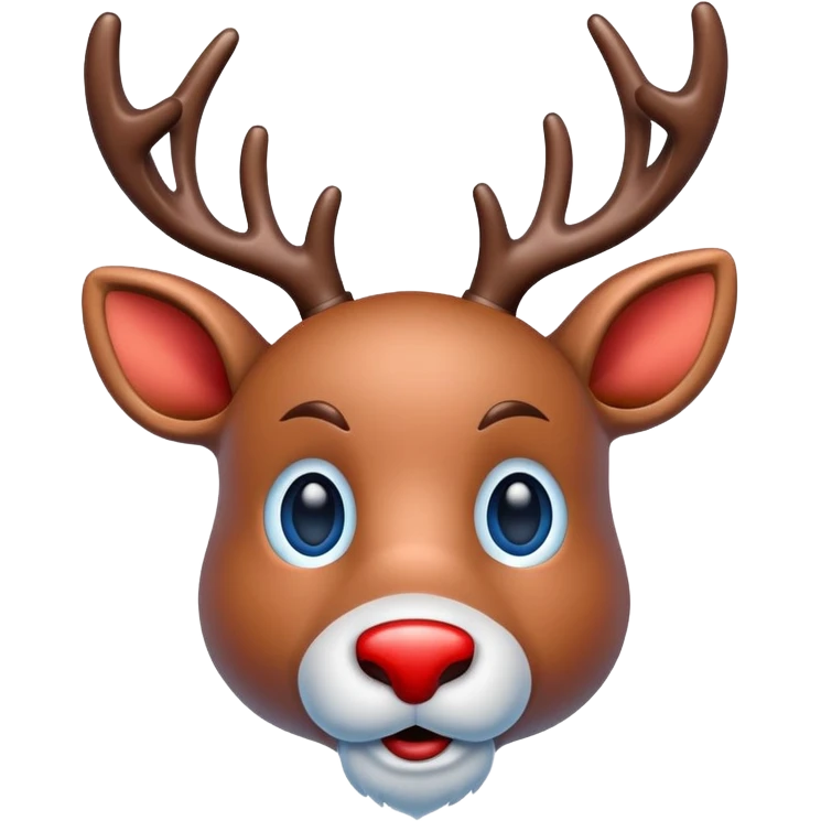 Blue nosed Rudolph emoji