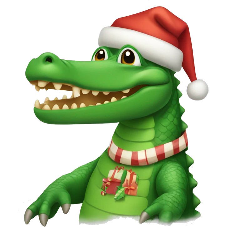 christmas alligator emoji