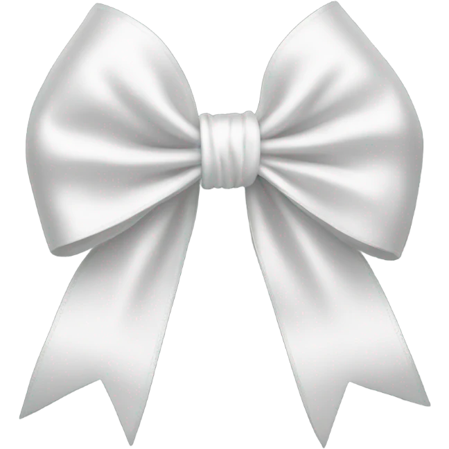 A white silk bow emoji