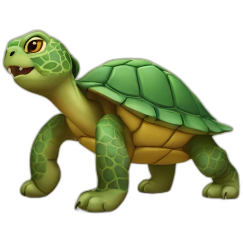 Tortue sur lion emoji