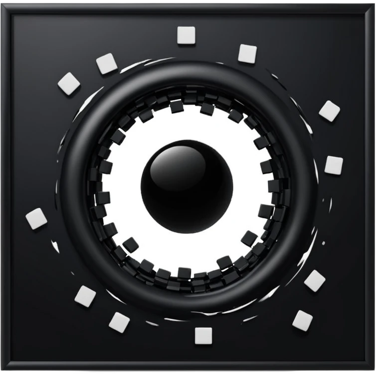 The black squares go into the black hole emoji