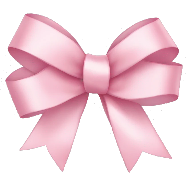 light pink ribbon bow emoji
