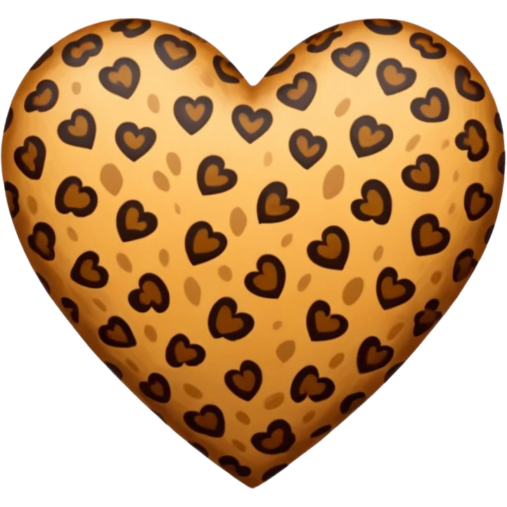 A heart with a leopard design emoji