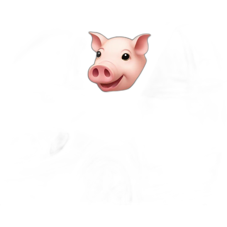 A-pig-in-a-car-white emoji