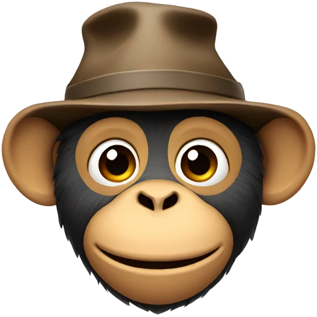 Monkey wearing a hat emoji