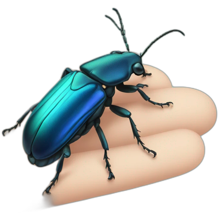 Blue-bellied beetle emoji