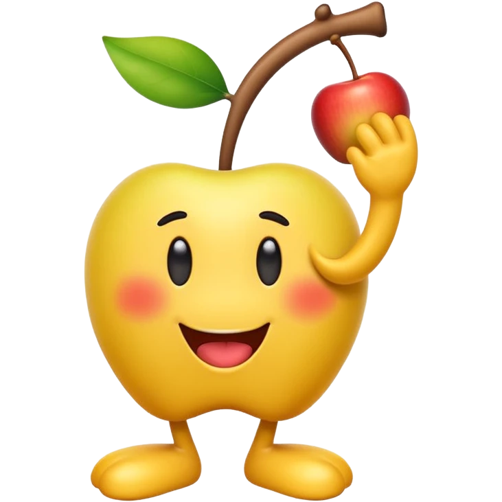Create a silly, exaggerated iOS-style yellow emoji doing a playful slapstick pose: it lifts its own leg up and sticks its tongue out as if making a goofy face at its own foot. Smooth Apple-emoji gradients, rounded shapes, glossy shading, simple eyes, transparent background. emoji