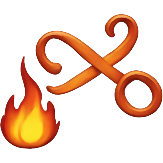 A fire emoji with an infinity sign  emoji