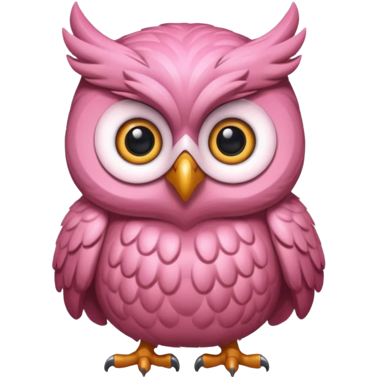 image of a pink owl emoji