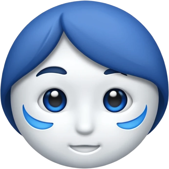 Синий круг в котором белая галочка emoji