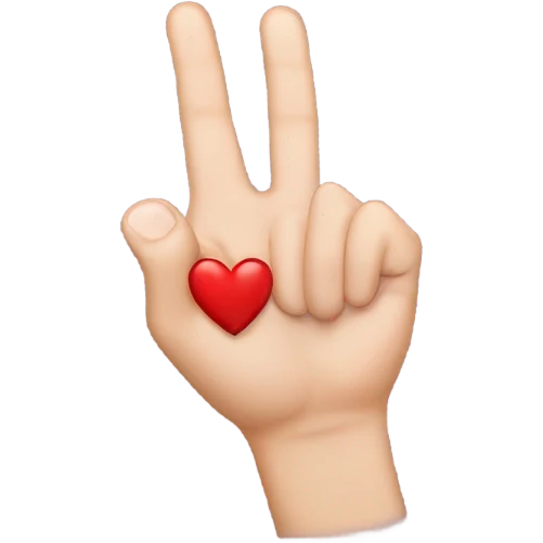 love heart hand emoji but middle finger instead of index emoji