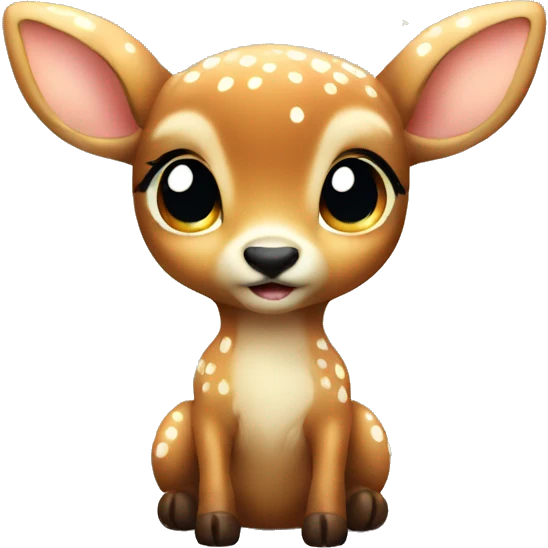 baby deer with lights emoji
