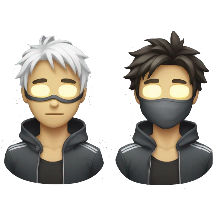 Anime Guys with a mask with Led  emoji