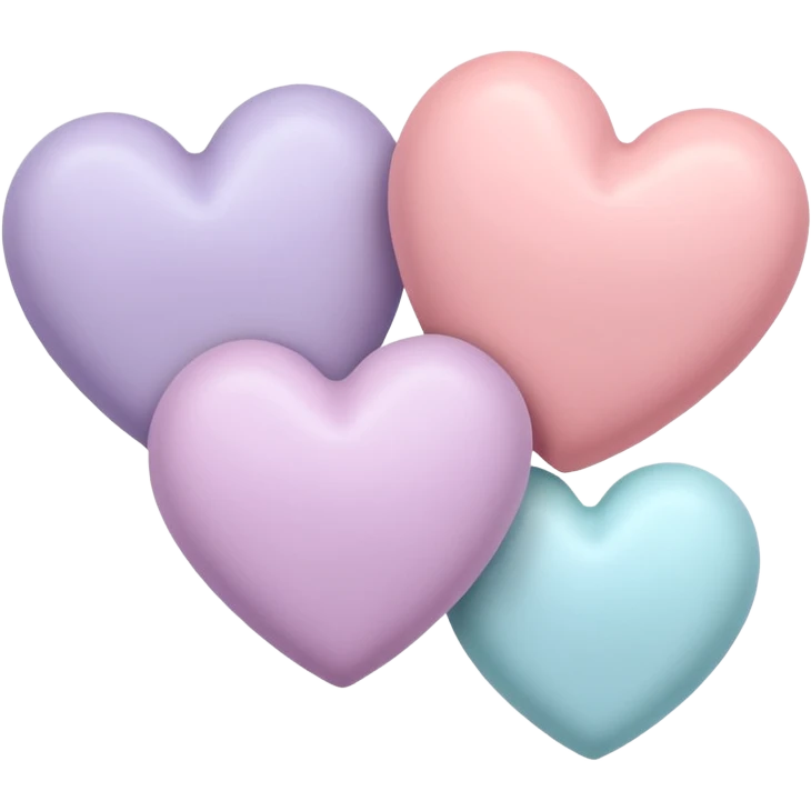 3 pastel hearts  emoji