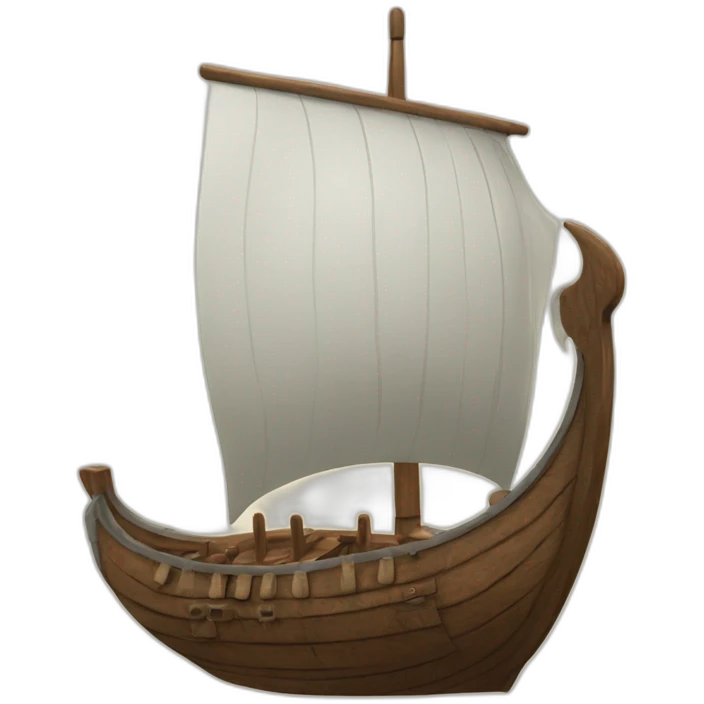 Front half of a Viking ship emoji