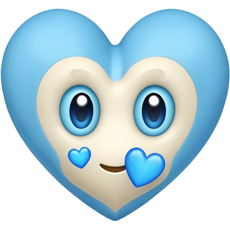 Peluche con corazón azul emoji
