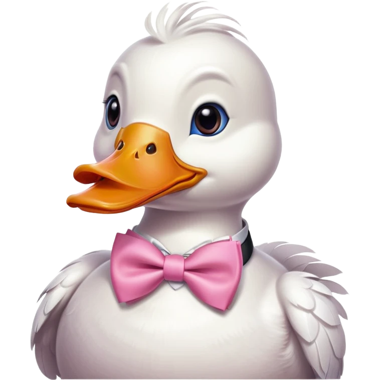 Pato con moño rosa emoji