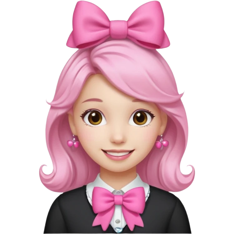 Aesthetic girl with pink accessories  emoji