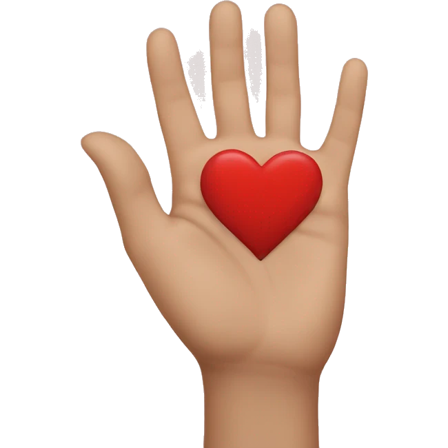Hand heart emoji