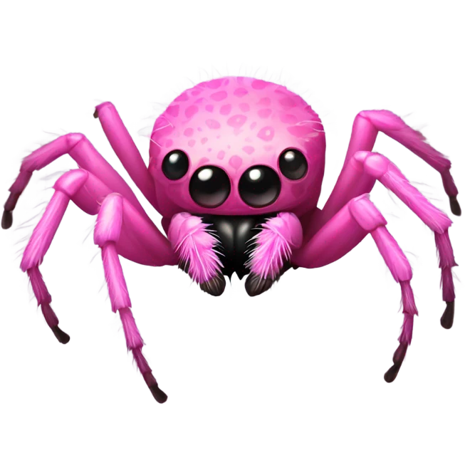 Pink jumping spider emoji