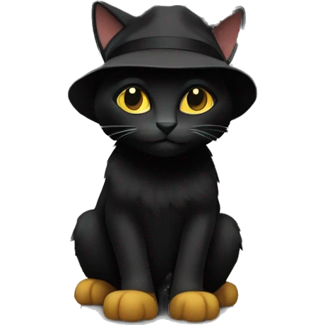 Un chat noir dans le métro  emoji