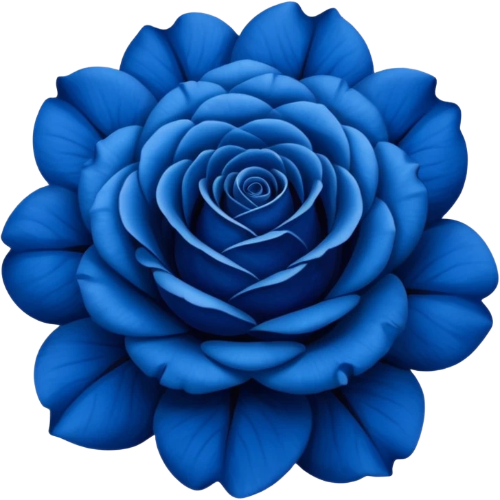 rose shape flower, no stem, now make it a vibrant and bold and darker shade of blue emoji