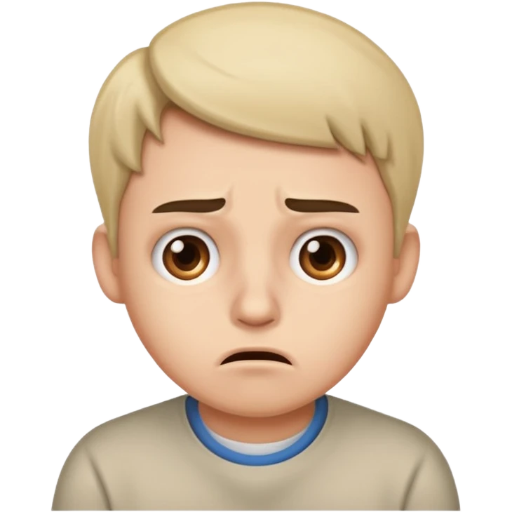 I need you to make an emoji of the gen z stare (young person like 20 yro’, like confusion, disgusted and kinda bored  emoji