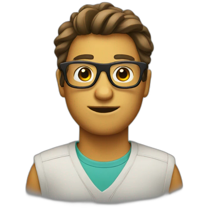 Nerd with sunglasses emoji