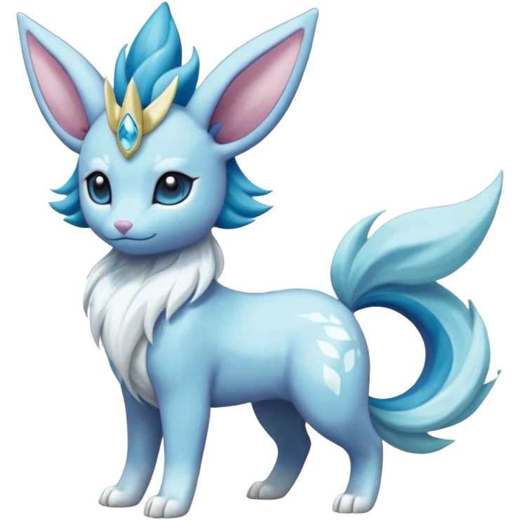 Fluffy floofy furry scaly cute elegant pristine beautiful precious pretty Primarina-Manectric--Glaceon-Suicune-Amaura-Dialga-fusion emoji