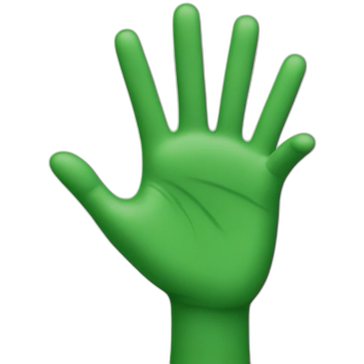 green hand emoji