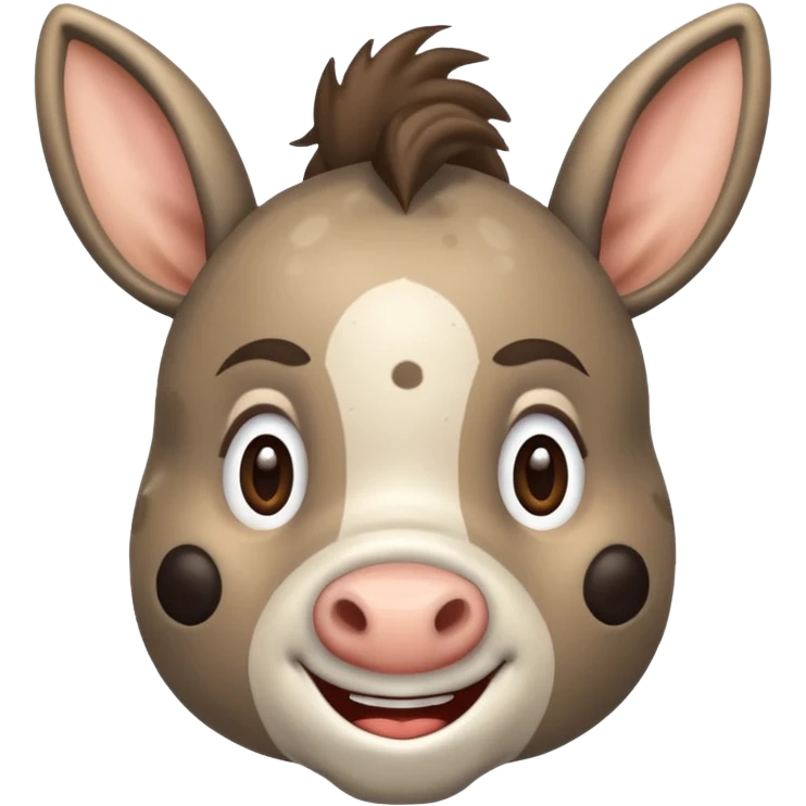 polka dots human body and donkey face emoji