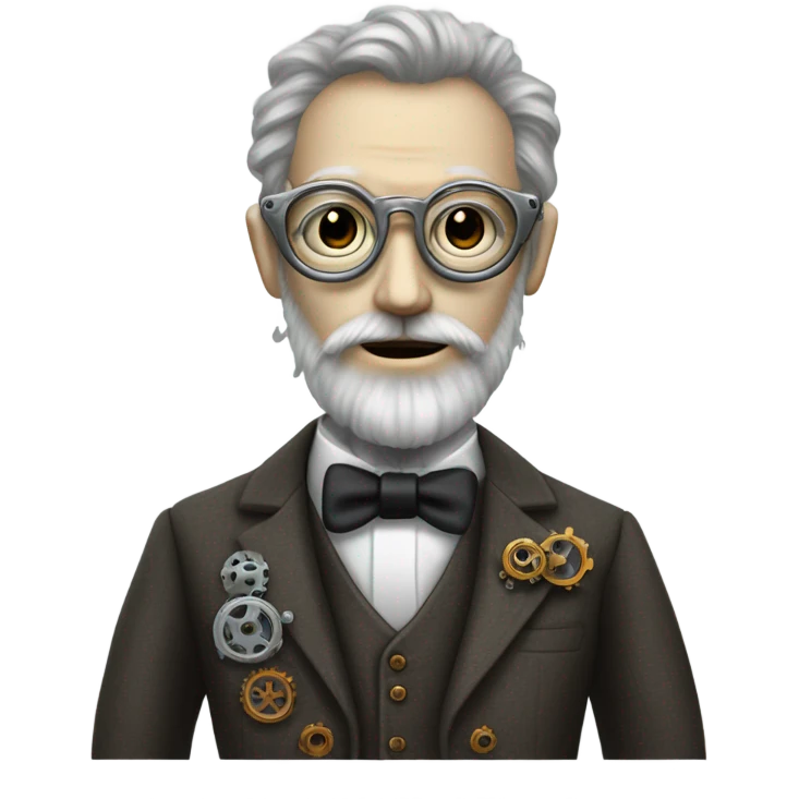 A robot version of Charles Darwin. emoji