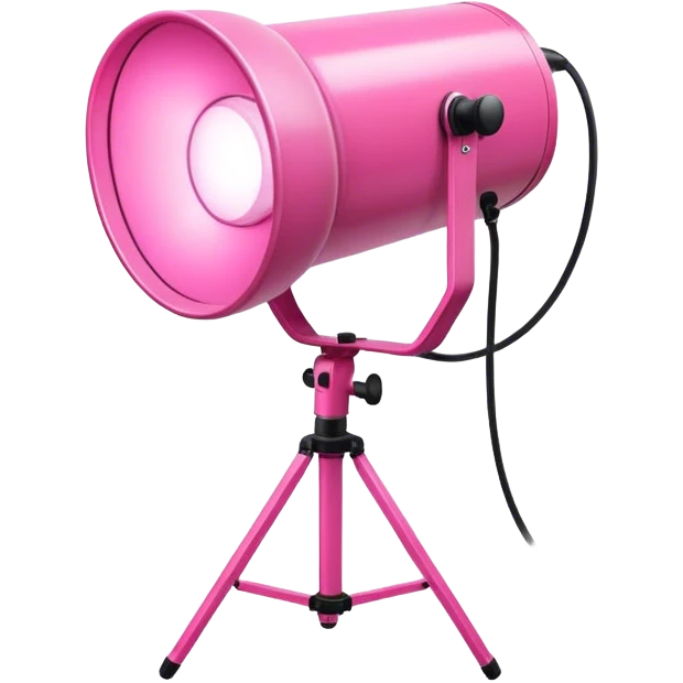 pink painted studio lighting equipment emoji