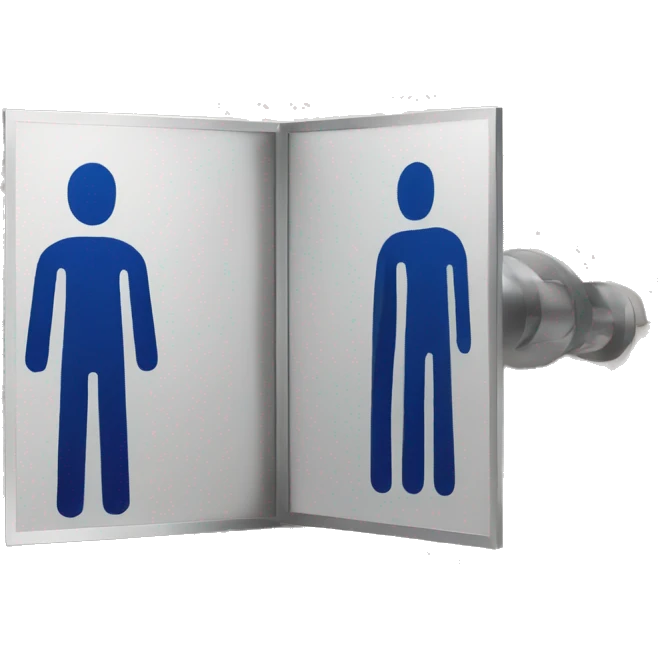 Men's bathroom sign with no backround emoji