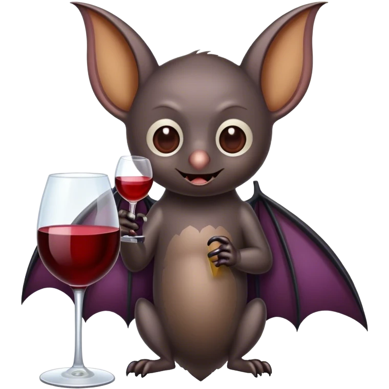 Bat drinking wine  emoji