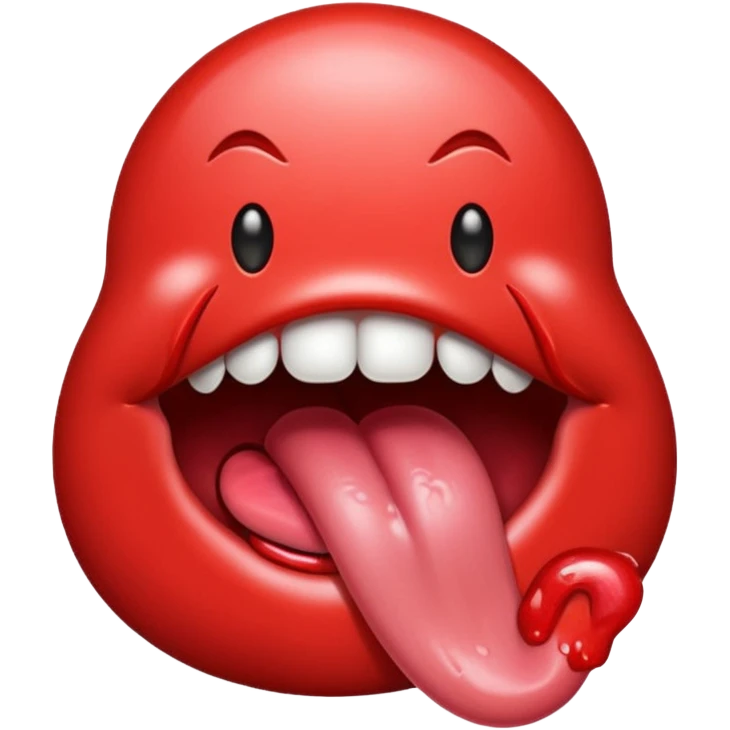 Sexy tongue licking emoji emoji
